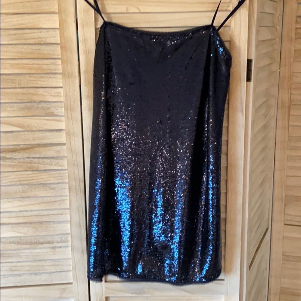 Free People Navy Sequined Dress